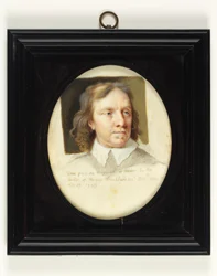 Oliver Cromwell (akvarel på elfenben)