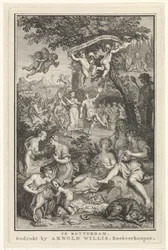 Landskab med hyrder og hyrinder Titelside for: F. Greenwood, Poems, 1719