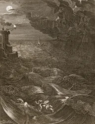 Leander svømmer over Hellespont for at møde sin elskerindehelt, 1730