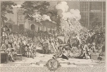 Monument til minde om dårskaben fra året 1720 Monument consacré a la posterité og memoire de la foil incroyable de la XX. Anne du XVIII. siecle / Til det evige minde om XX