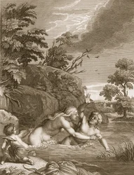 Salmacis og Hemaphroditus forenet i én krop, 1731