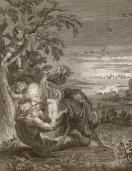 Tithonus, Auroras mand, forvandlet til en græshoppe, 1731