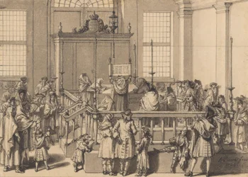 Læsning af Loven i den portugisiske synagoge i Haag