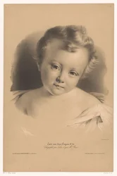 Portræt af et lille barn Undersøgelser i to typer kridt (serietitel) Etude aux deux Crayons (serietitel på objekt)