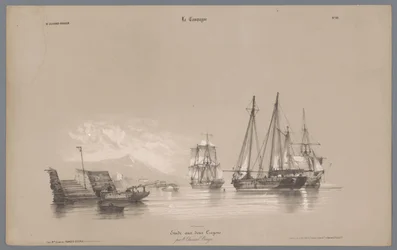 Sejlskibe i havnen Skildringer af livet på landet (serietitel) La kampagnen. Etudes varieés aux deux Crayons (serietitel på objekt)