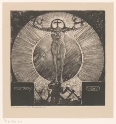 Figur for udseendet af en hjort The Vision of St. Hubertus (Komposition I) (original titel)