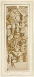 Fem Putti med bøger