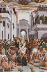 Detalje af Saint Catherines martyrium (fresko)