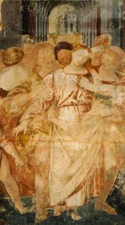 The flagellation, af Bernardino Lanino (1511-1582)