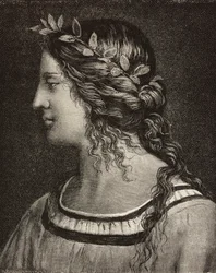 Jomfruens ægteskab, gravering fra detaljer af fresko af Bernardino Luini i Saronno helligdom, Italien, fra L