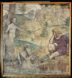 Alvorligt konsulat af Driope og Tavaiano, ca. 1514 (fritliggende fresko båret på lærred)