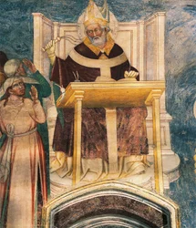 Sankt Ambrosius, af Bernardino Luini (ca 1480-1532)