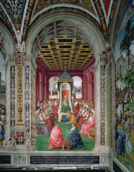 Aeneas Sylvius Piccolomini (1405-64) underkaster sig pave Eugene IV (1383-1447) 7. februar