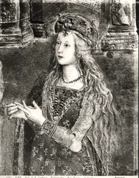 Den hellige Katharina, muligvis et portræt af Lucrezia Borgia (1480-1519), fra cyklussen De helliges liv, Sala dei Santi, 1492-94