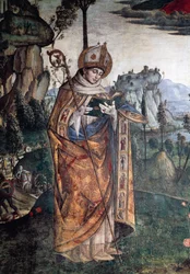 St Louis af Toulouse, detalje fra Glory of St Bernardino