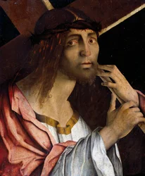 Kristus bærer korset, af Bernardino di Bosio Zaganelli (ca 1460-ca 1510), Italien