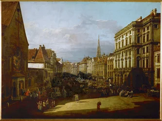 Mehlmarkt i Wien, Østrig (olie på lærred)
