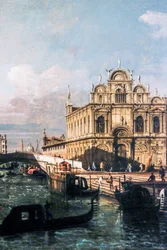 Rio dei Mendicanti og Scuola di San Marco (olie på lærred)