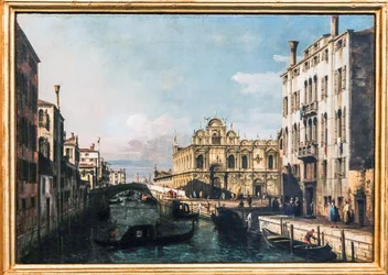 Rio dei Mendicanti og Scuola di San Marco (olie på lærred)