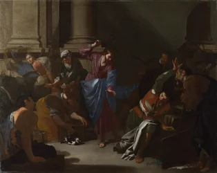 Kristus driver de handlende fra templet, ca. 1645
