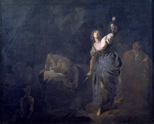 Judith med hovedet af Holofernes af Bernardo Cavallino (1616-1622-1654-1656), olie på lærred