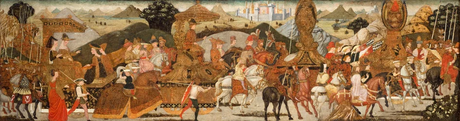 Alexanders triumf, ca. 1485 (tempra og forgyldning på panel)