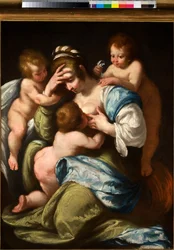 Kristen velgørenhed, ca. 1610 (olie på lærred)