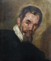Portræt af komponisten Claudio Monteverdi (1567-1643) af Strozzi, Bernardo (1581-1644) Privat samling