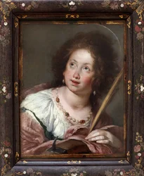 Den hellige Katarina af Alexandria (ca. 290- martyr 307). Maleri af Bernardo Strozzi, kendt som Cappucino (1581-1644), olie på lærred, før 1630. Italiensk kunst 1600-tallet. Staatsgalerie, Stuttgart (Tyskland).