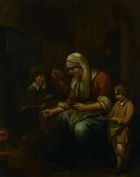Kvinde laver pandekager