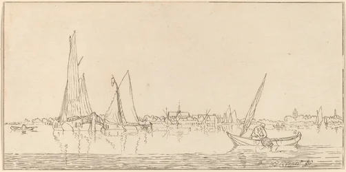 Flod med by, 1775.