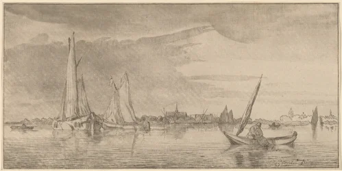 Flod med by, 1775.