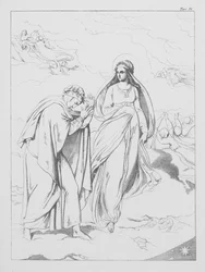 Dantes guddommelige komedie, Paradiso (Himlen), plade IV (litografi)