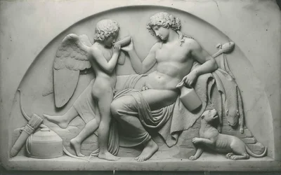 Amor drikker af Bacchus