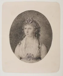 Portræt af Maren Schou West, født Grønlund