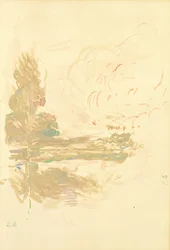 Refleksioner i Seinen, 1890 (akvarel på papir)