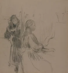 Studie for La Musique, 1893 (kul på lagt papir)