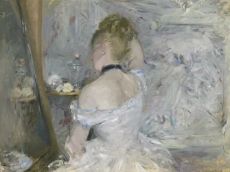 Kvinde ved sit toilet