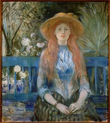 Ung pige i en park Maleri af Berthe Morisot