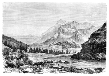 Munku-Sardyk, Sayan-bjergene, Sibirien, Rusland, 1895.
