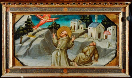 Den hellige Frans af Assisi modtager stigmata (maleri på lærred)