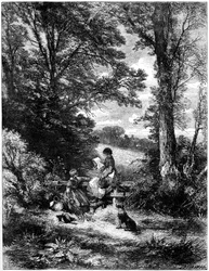 The Gleaners at the Stile, c1930