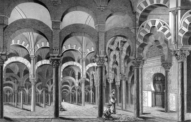 The Mezquita, Cordoba, Spanien, 1849.