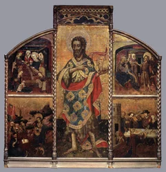 Johannes Døberens altertavle, ca. 1440 (tempera på panel)