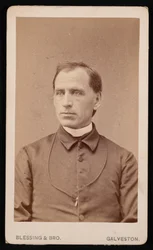 Portræt af pastor Joseph Celestine Carrier 1833-1904, før 1876.