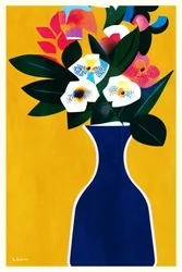 Farverigt blomsterarrangement
