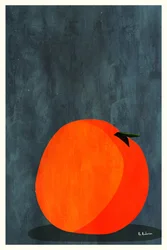 Stilleben i levende orange