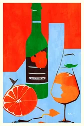 Stilleben i levende orange