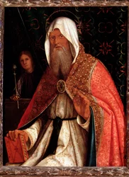 Apostlen den hellige Matthæus (Apostlen den hellige Matthæus) Maleri af Boccaccio Boccaccino (1467-1524) Firenze, Palazzo Pitti