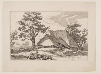 Planche 12, fra Landskaber med bondegårde
